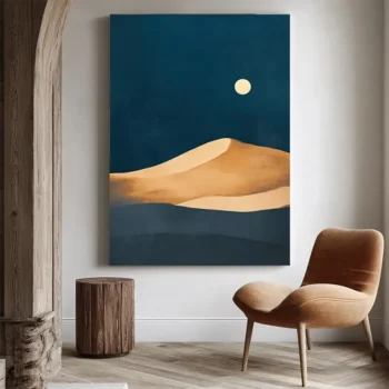 Desert Moonrise Wall Art - Desert Wall Art