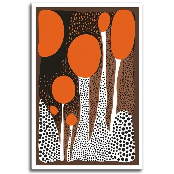 Harmony in Earthy Tones Wall Art - Abstract Geometric Shapes Wall Art