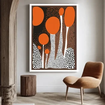 Harmony in Earthy Tones Wall Art - Abstract Geometric Shapes Wall Art