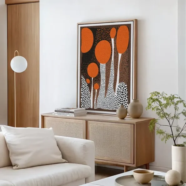 Harmony in Earthy Tones Wall Art - Abstract Geometric Shapes Wall Art