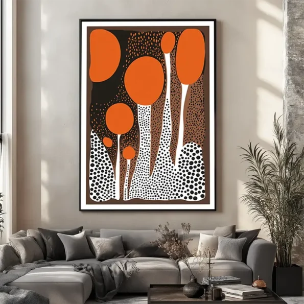 Harmony in Earthy Tones Wall Art - Abstract Geometric Shapes Wall Art