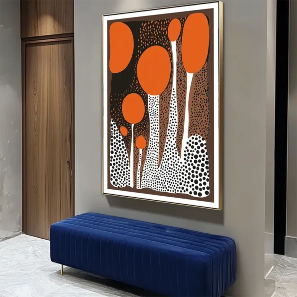 Harmony in Earthy Tones Wall Art - Abstract Geometric Shapes Wall Art