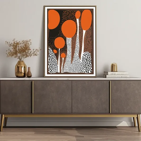 Harmony in Earthy Tones Wall Art - Abstract Geometric Shapes Wall Art