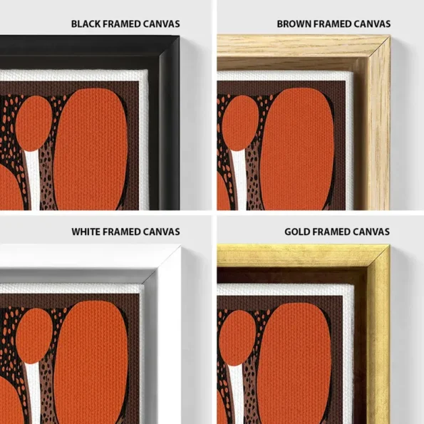 Harmony in Earthy Tones Wall Art - Abstract Geometric Shapes Wall Art