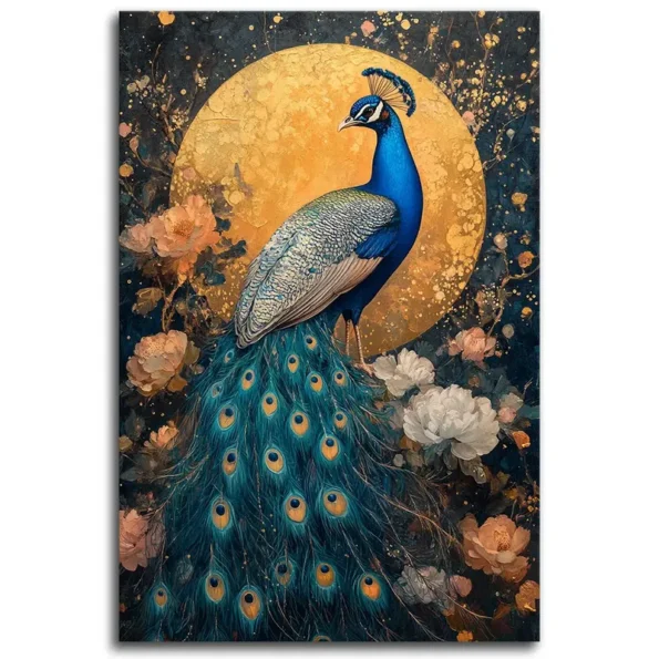 Peacock Dreams Wall Art - Art Deco Wall Art