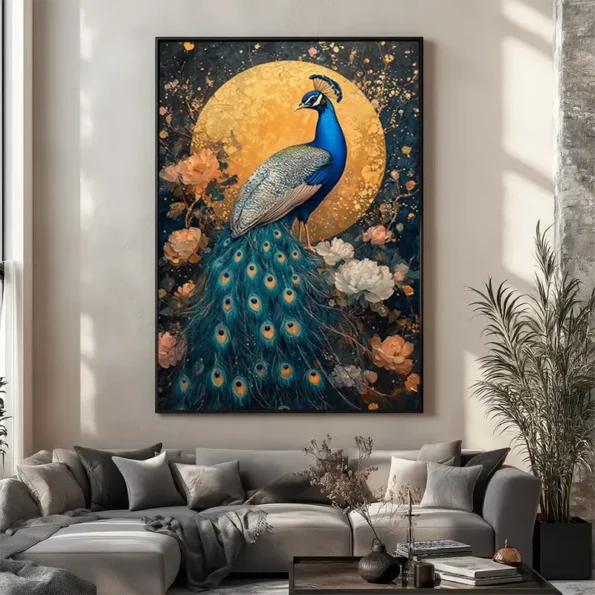 Peacock Dreams Wall Art - Art Deco Wall Art