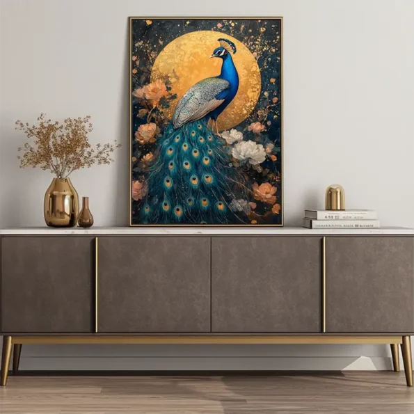 Peacock Dreams Wall Art - Art Deco Wall Art