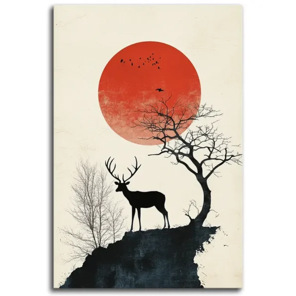 Solitary Stag Under The Sun