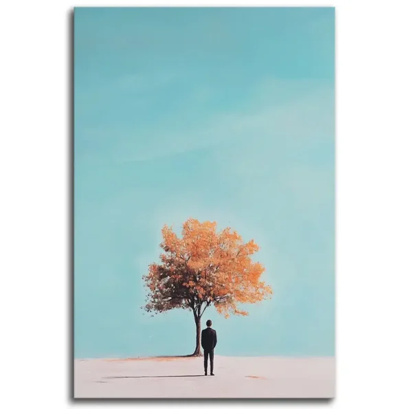 Solitude Beneath the Autumn Tree