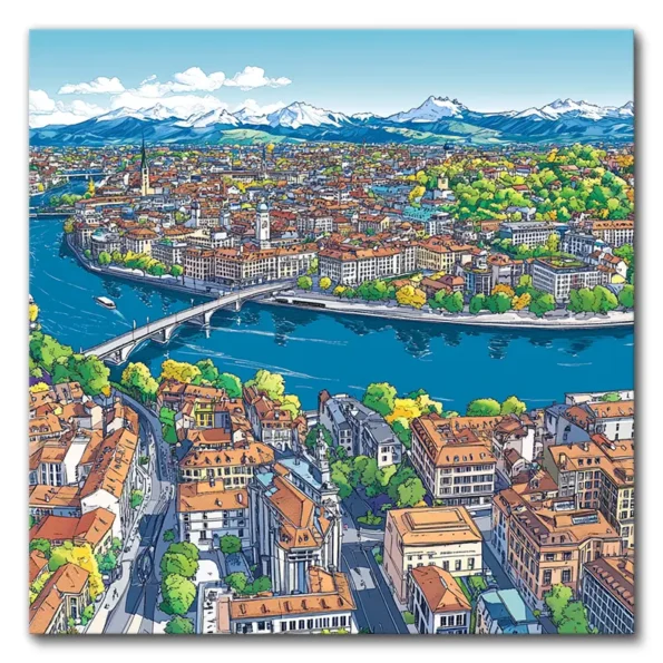 Aerial Serenity of Geneva