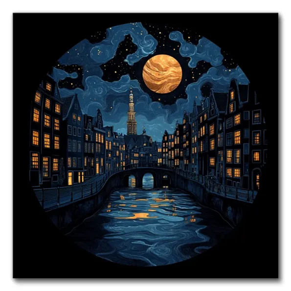 Amsterdam Nights Under Cosmic Lights