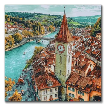 Bern's Clock and River Serenity