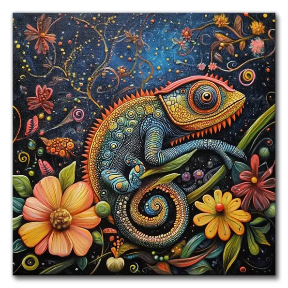 Chameleon in Bloom