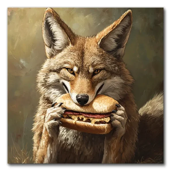 Coyote Craving a Sandwich