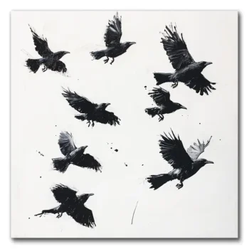 Crows Flying Free