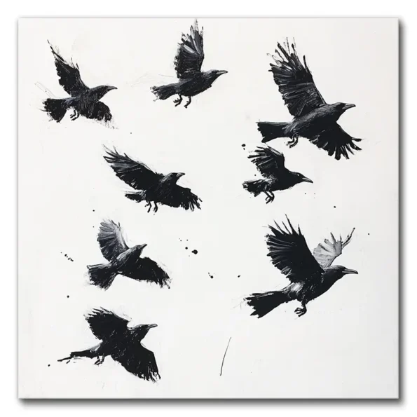 Crows Flying Free