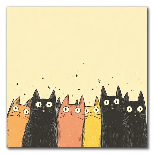 Curious Felines Gazing at the Sky