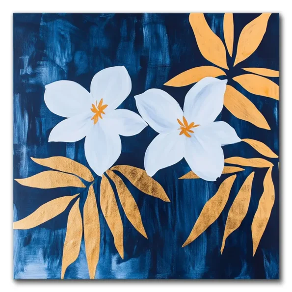 Floral Elegance on a Starry Night