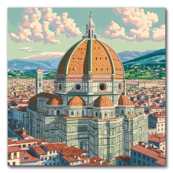 Florence's Iconic Dome Under Clouds