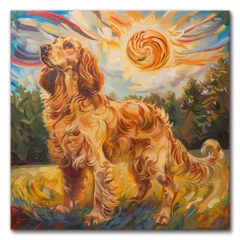 Golden Pup in a Dreamy Sun