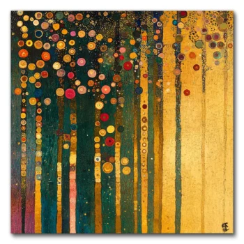 Golden Whimsy in Vertical Lines
