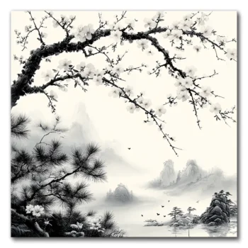 Nature's Whisper in Black and White