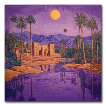 Oasis Under a Purple Sun
