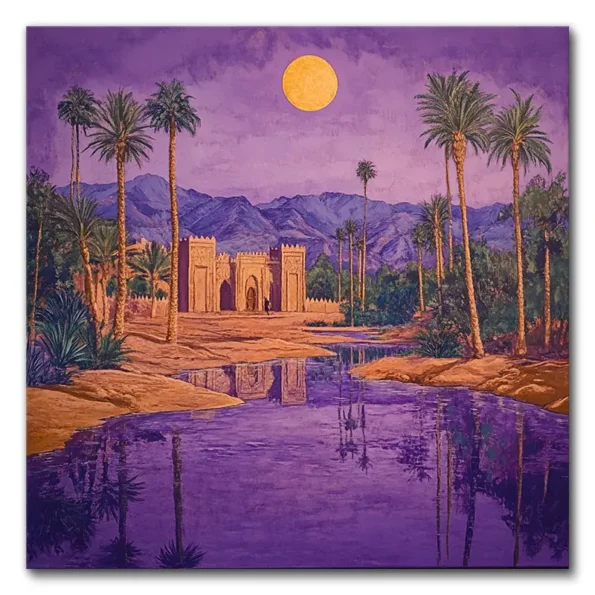 Oasis Under a Purple Sun