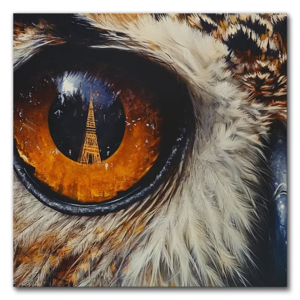 Owl's Eiffel Gaze