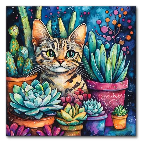 Purring Amidst the Cacti