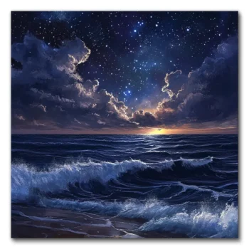 Stellar Waves Under the Night Sky