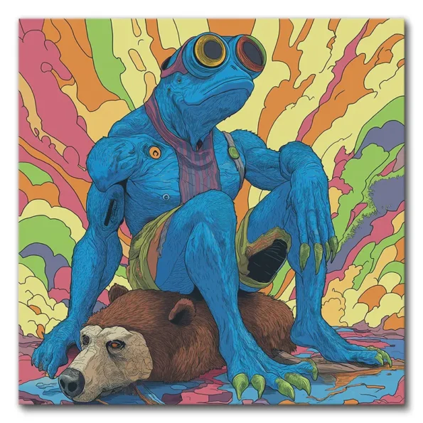 The Blue Frogman Chillaxing