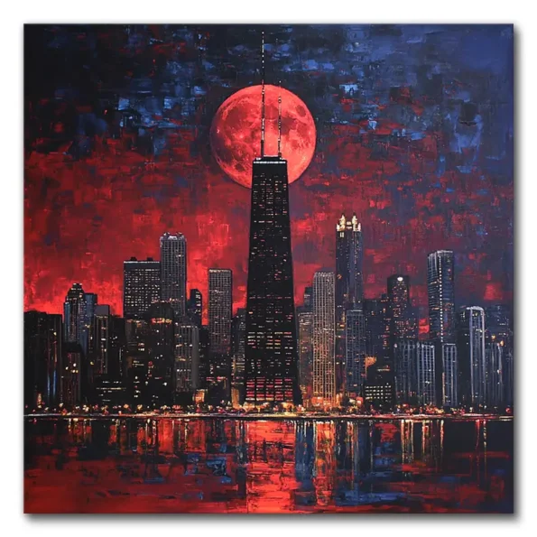 The Red Moon Over Chicago
