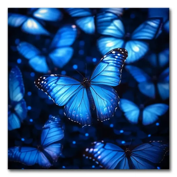 A Symphony of Blue Butterflies