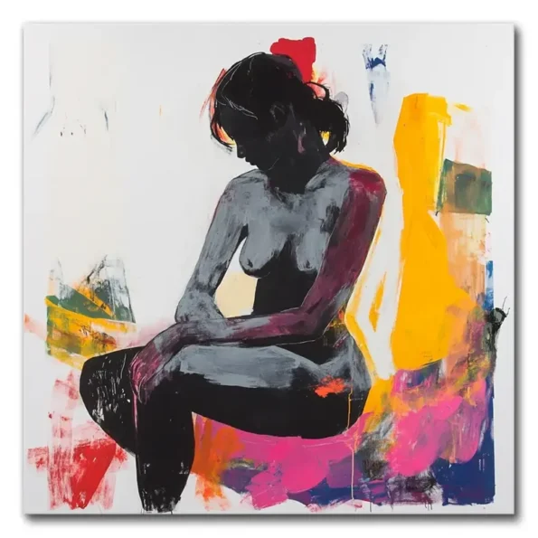 A Woman with Colorful Thoughts