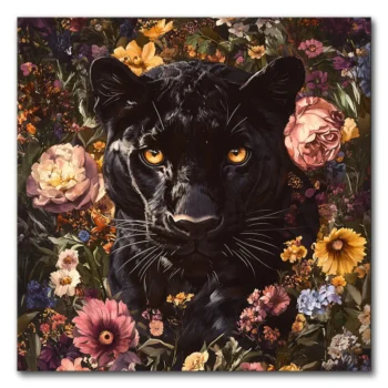 Black Panther Roars Amidst Blossoms