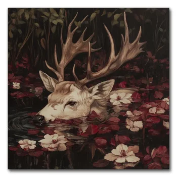 Deer in a Floral Dream