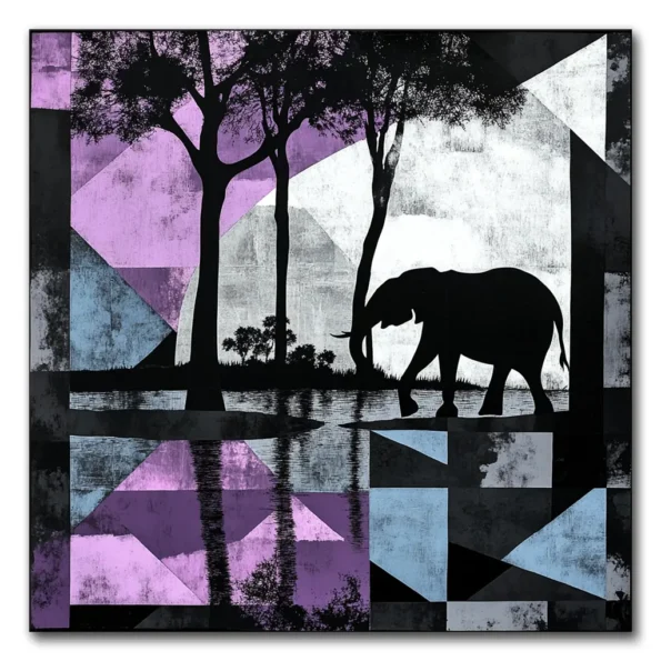 Elephant in Geometric Shade