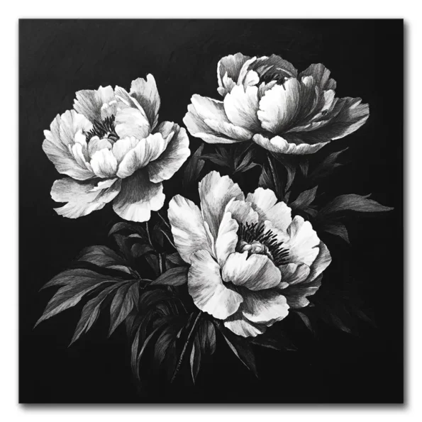 Peonies in Bold Contrast