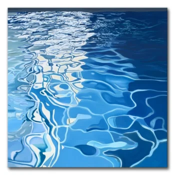 Poolside Reflections Under a Clear Sky