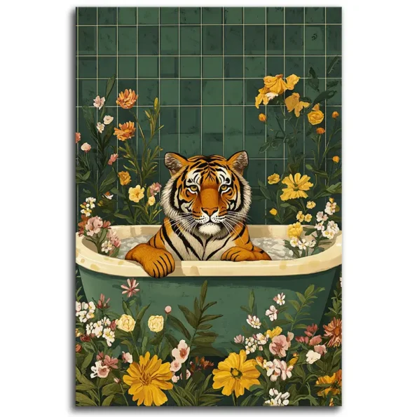 Tiger Taking a Soak