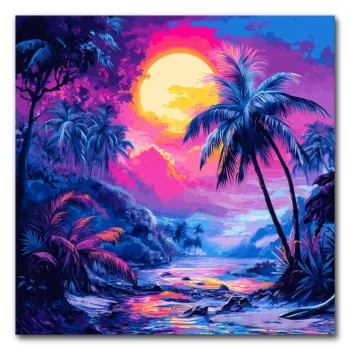 Tropical Neon Dreamscape