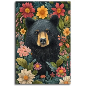 Wildflower Grizzly Stare