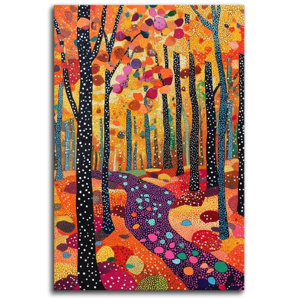 Autumn Chaos Meets Polka Dot Perfection