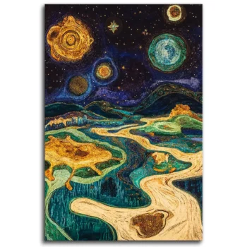 Cosmic Wonderland: A Van Gogh Journey