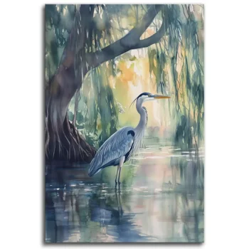 Heron in a Dreamy Glow