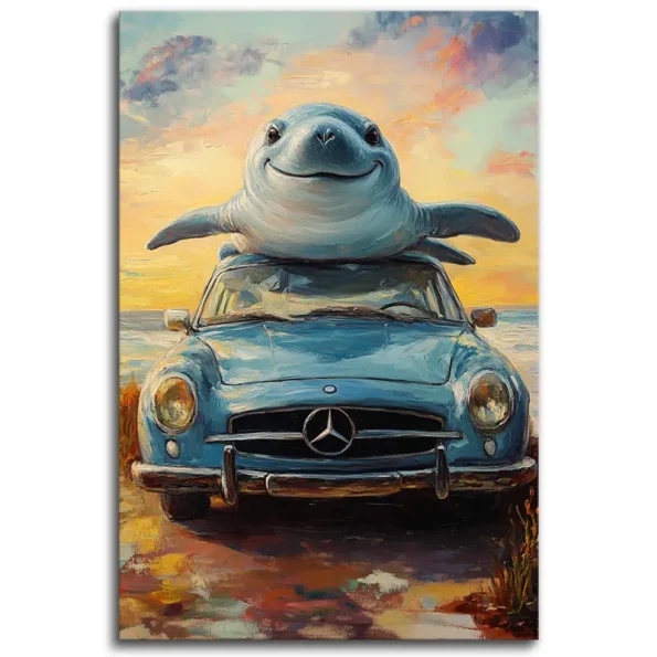 Manatee on a Mercedes