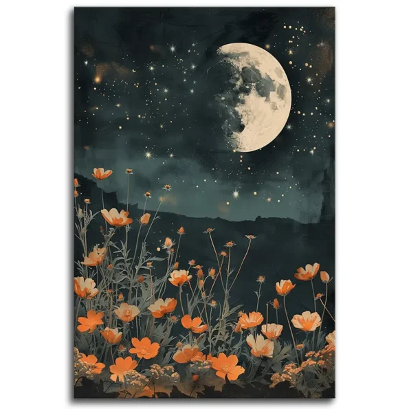 Moonlit Floral Whimsy