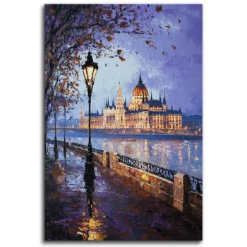 Rainy Reverie by the Danube