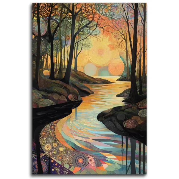 River of Swirls: Nature's Glow